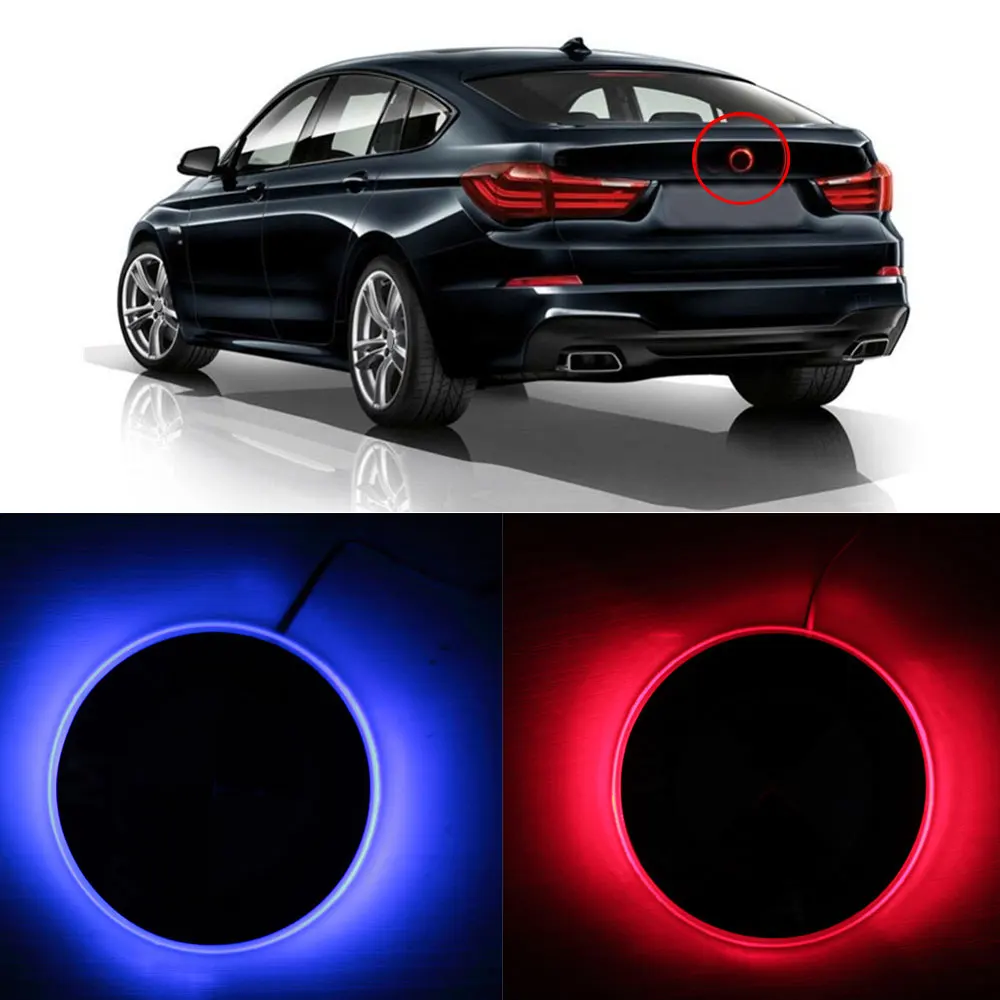 Tech Accessories For Car - Rosso 82mm Distintivo Sfondo LED Luce