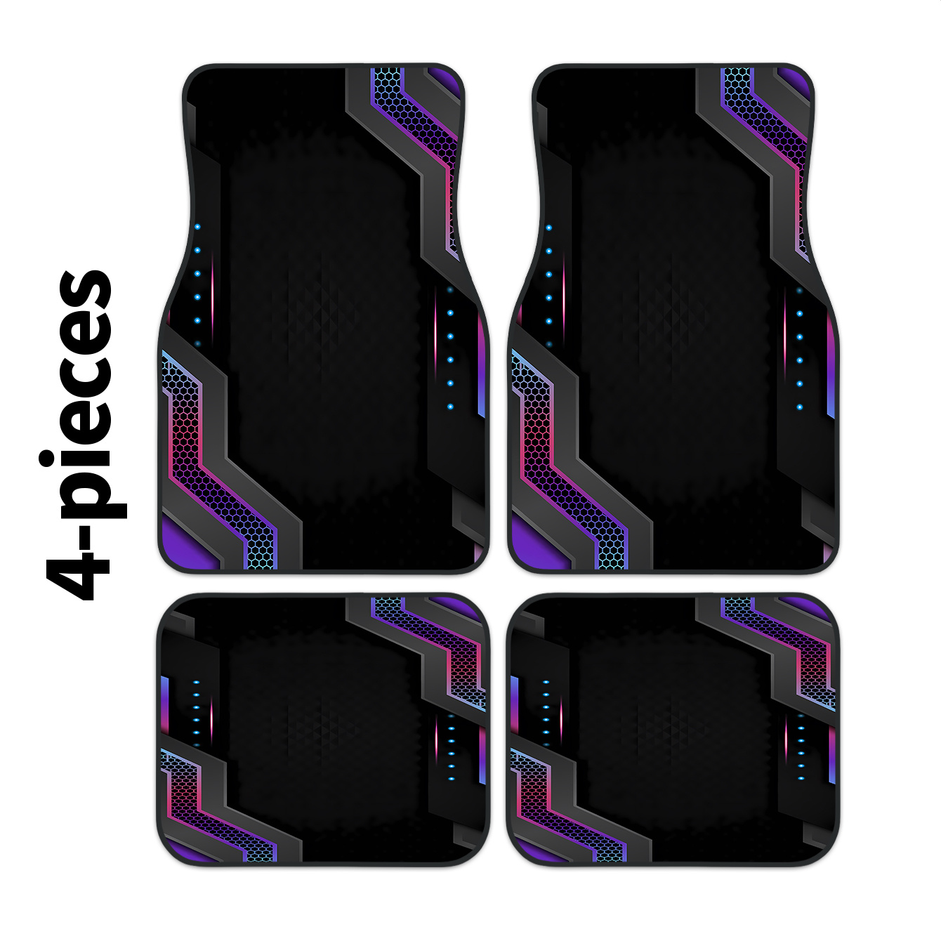 Tech Protect Accessories - 4 tappetini per auto stampati con